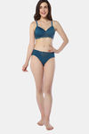 Amante Padded Non Wired Full Coverage Super Support Bra - Gebralta Blue — thumbnail 5